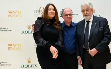 Соня Йончева, Найден Тодоров - диригент и директор на Софийската филхармония, и Пласидо Доминго.