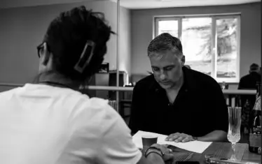 Владо Карамазов и Кристина Янева репетират.