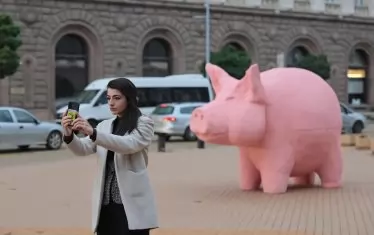 "Прасе касичка" посрещна депутатите пред парламента