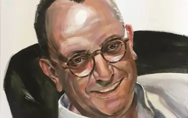  Портрет на историка и журналист Петър Стоянович, бивш министър на културата. 