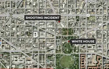 Белият дом и мястото на инцидента
