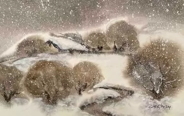  Авторът благоговее пред красотата на природата във всичките й сезони.