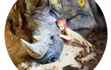  "Хосе", 2024, маслени бои, платно ø 150 см.
