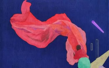  "Метафизика на риболова" - картината, която е избрана и за плаката на изложбата.