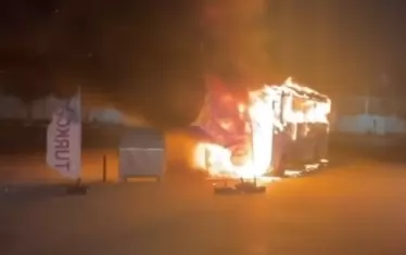 Автобус от Добрич за Измир изгоря след "Капитан Андреево"