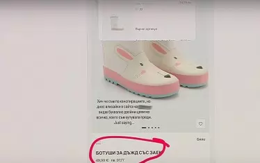Потребители дават и нагледен пример за драстично поскъпване на ботуши за дъжд.