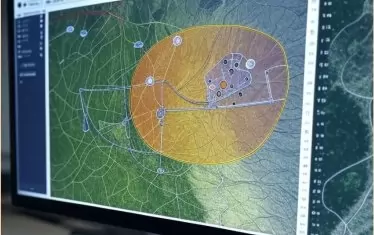 Интерфейс на облачна платформа, която "бди" за спазване на нормите за емисии. 