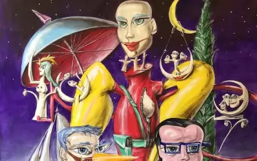  "Лунатично I", 2020, акрил, платно, 250 х 220 см. 