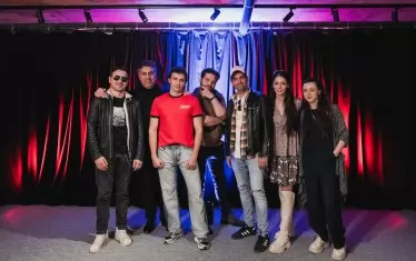  Част от екипа на бъдещия филм.