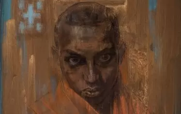  Изразителното женско ице от плаката за изложбата