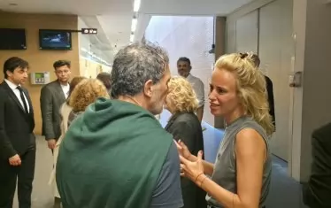  Радина Кърджилова и Антонио Бандерас след спектакъла.