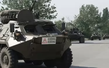 US военни колони преминават през България