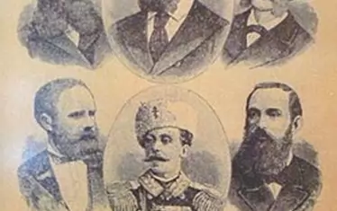 Георги Атанасович като министър на народното просвещение в първото правителство на Княжество България с министър-председател Тодор Бурмов.
