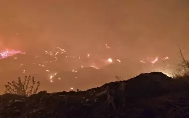 Пожар край Асеновград причини силно задимяване в района