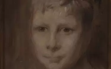  "Глава на дете", маслени бои, картон.