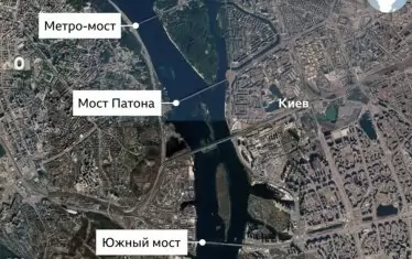 Трите, основни моста, които свързват двете части на Киев