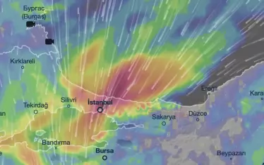 Пороите /оранжево/ са съсредоточени в района на мегаполиса