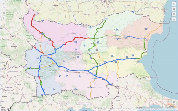 МРРБ изработи карта с всички пътни проекти до 2040 г.